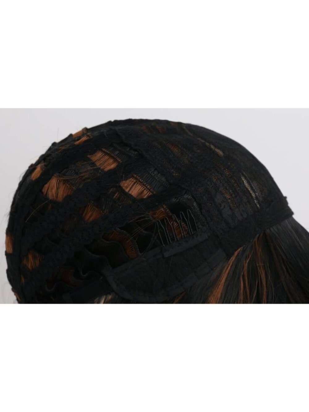 Women's Black Brown 14 Inch Heat Resistant Synthetic Short Wavy Bob Wigs Bangs
